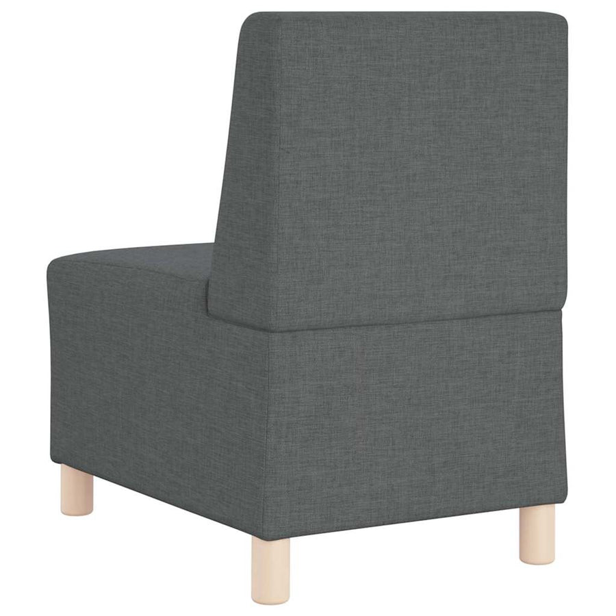 Bankstoel Lichtgrijs 55 cm Stof 3 pcs Donkergrijs