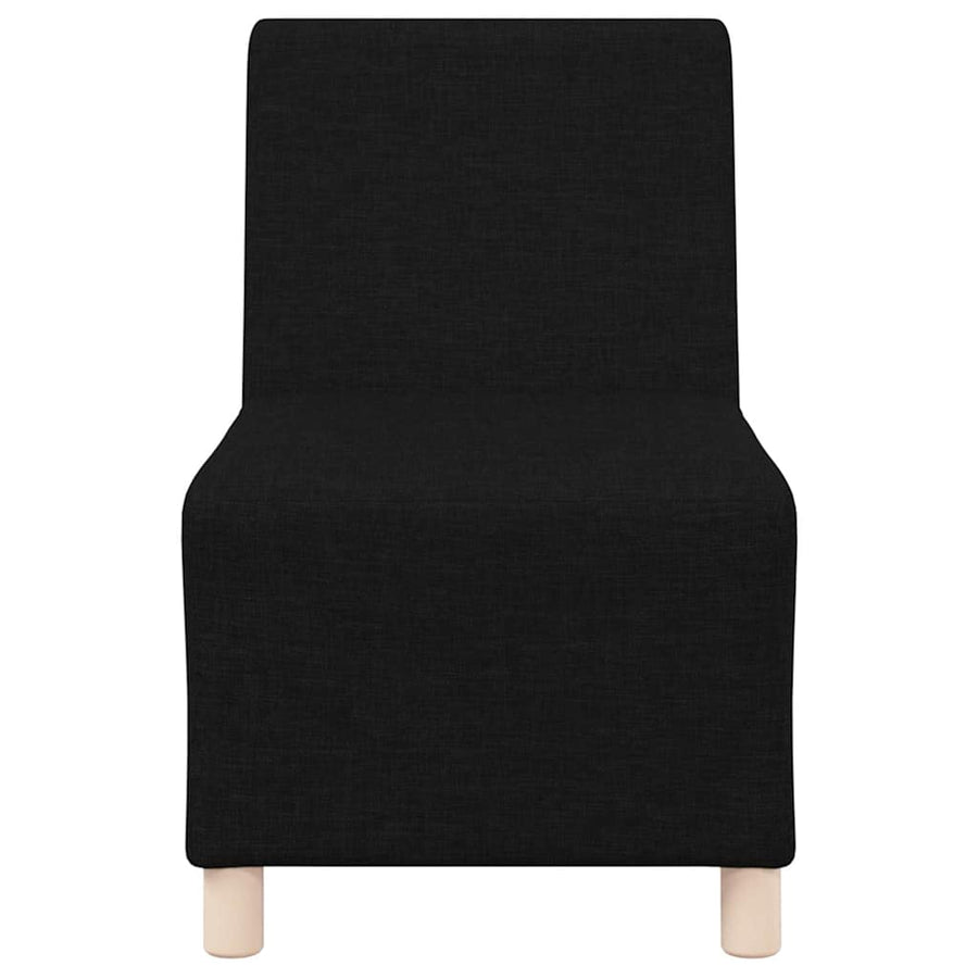 Bankstoel Lichtgrijs 55 cm Stof 3 pcs Zwart 55 x 74 x 82 cm