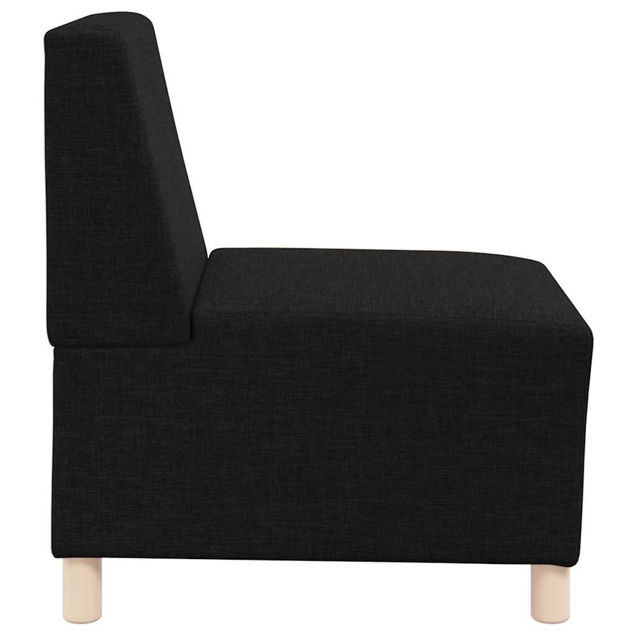 Bankstoel Lichtgrijs 55 cm Stof 3 pcs Zwart 55 x 74 x 82 cm