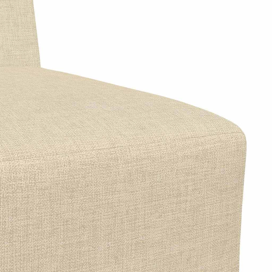 Bankstoel Lichtgrijs 55 cm Stof 3 pcs Crème 55 x 74 x 82 cm