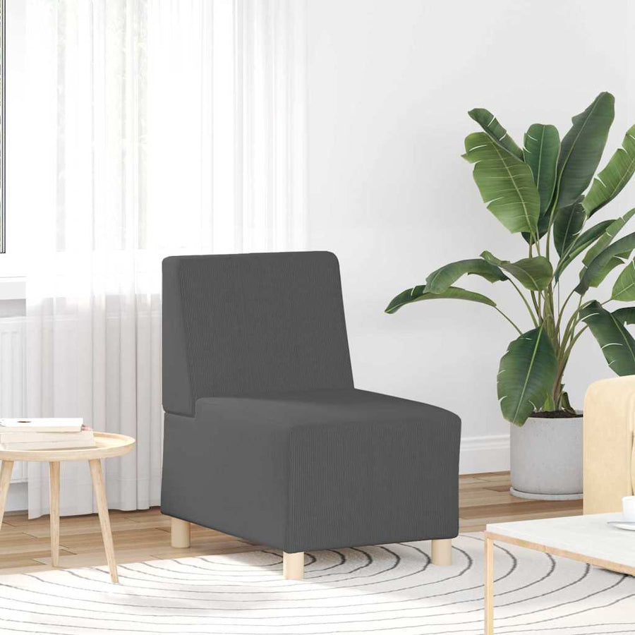 Sofa Chiar 3 pcs Donkergrijs 55 x 74 x 82 cm Katoenen stof