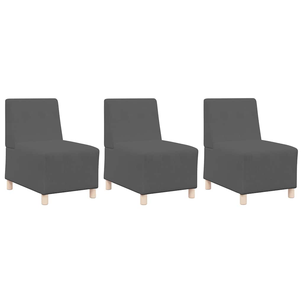 Sofa Chiar 3 pcs Donkergrijs 55 x 74 x 82 cm Katoenen stof