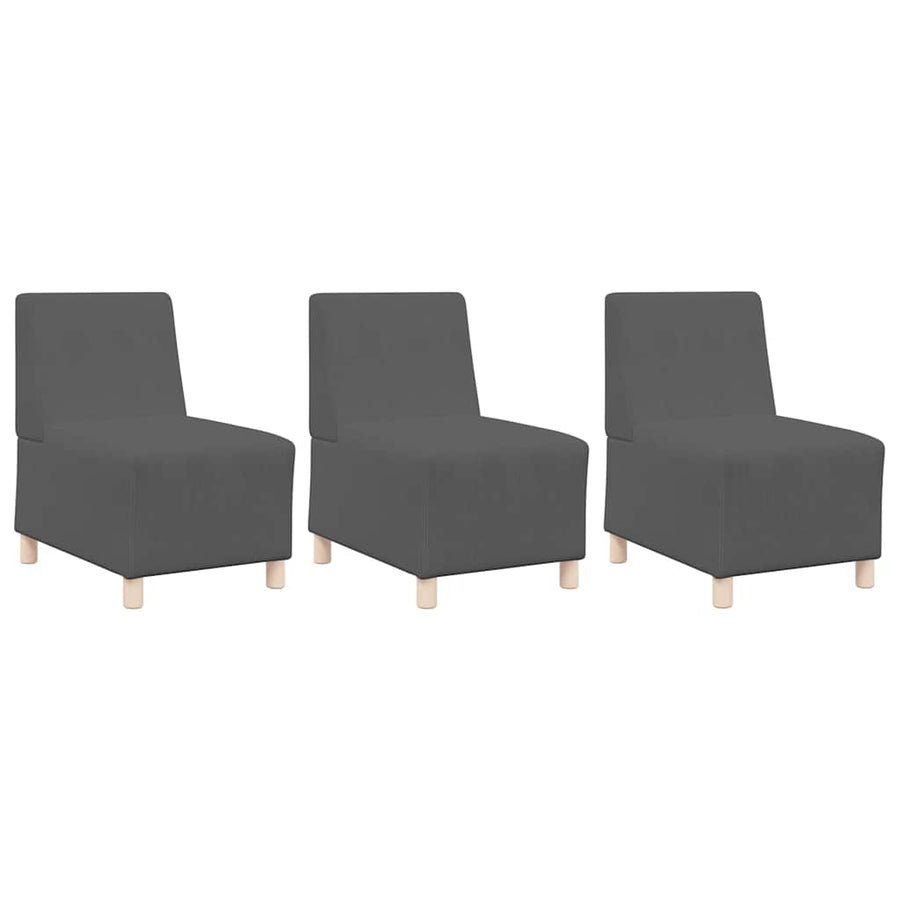 Sofa Chiar 3 pcs Donkergrijs 55 x 74 x 82 cm Katoenen stof