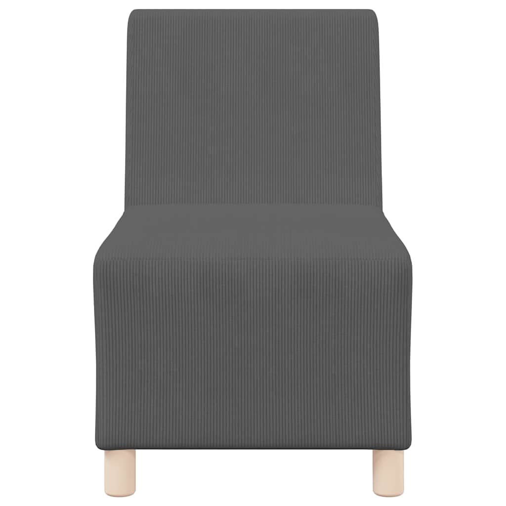 Sofa Chiar 3 pcs Donkergrijs 55 x 74 x 82 cm Katoenen stof
