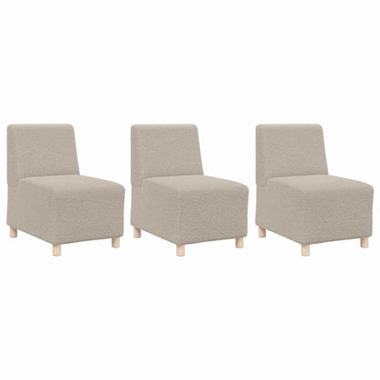 Sofa Chiar 3 pcs Lichtgrijs 55 x 74 x 82 cm Katoenen stof