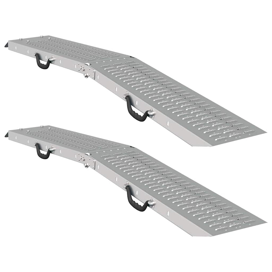 Laad Ramp 2 pcs Zilver 166 x 22,5 x 4,5 cm Gegalvaniseerd staal