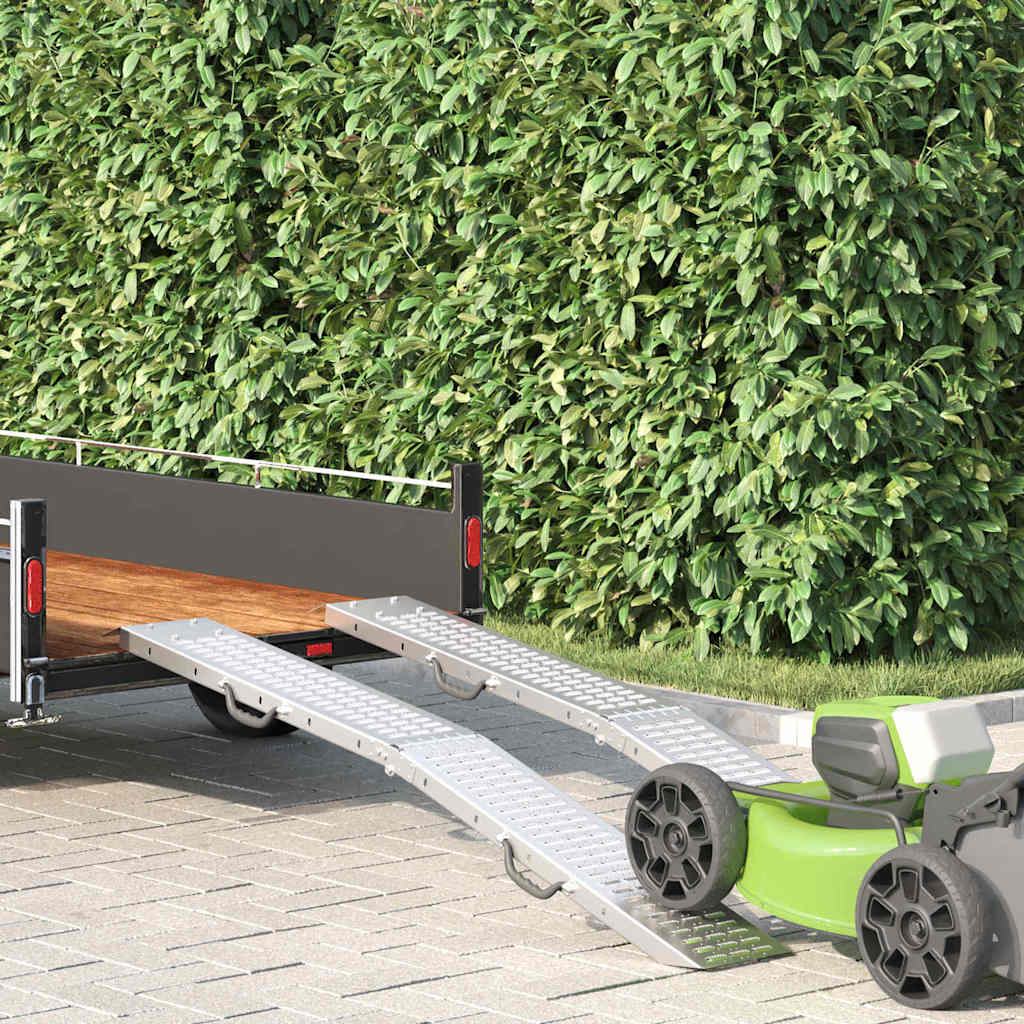 Laad Ramp 2 pcs Zilver 185 x 22,5 x 4,5 cm Gegalvaniseerd staal