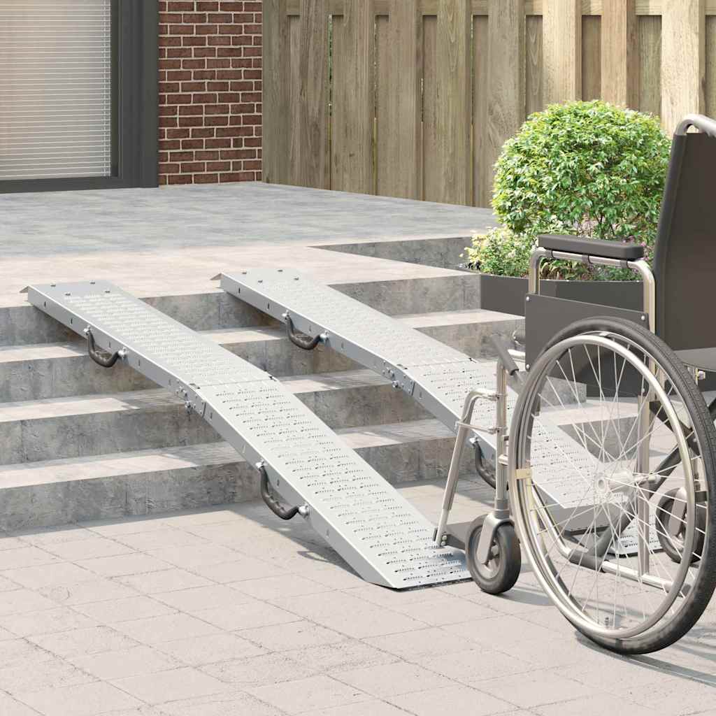 Laad Ramp 2 pcs Zilver 185 x 22,5 x 4,5 cm Gegalvaniseerd staal