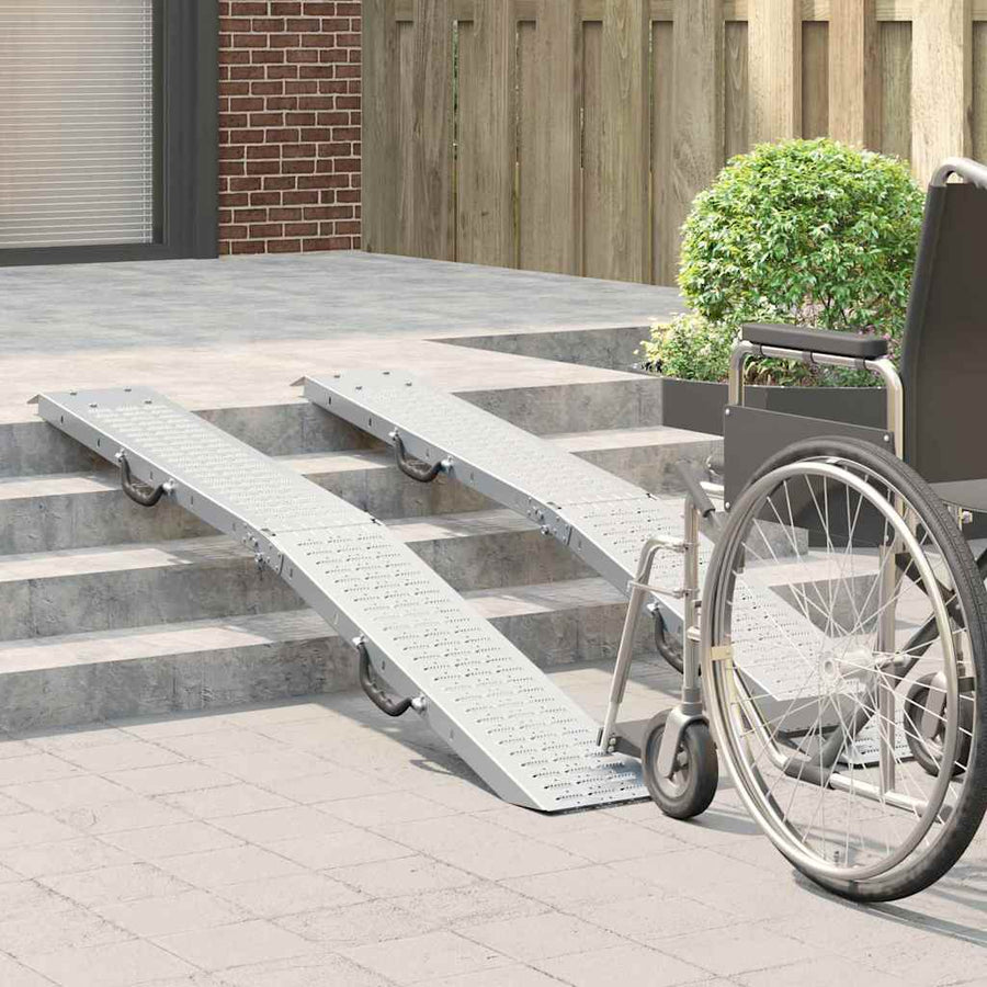 Laad Ramp 2 pcs Zilver 185 x 22,5 x 4,5 cm Gegalvaniseerd staal