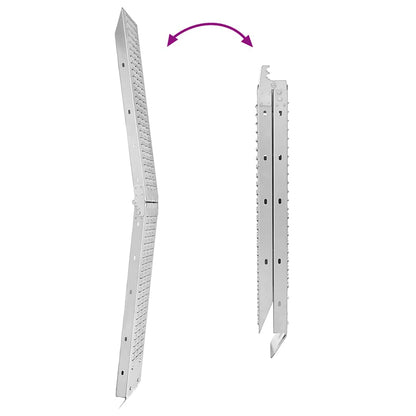 Laad Ramp 2 pcs Zilver 185 x 22,5 x 4,5 cm Gegalvaniseerd staal