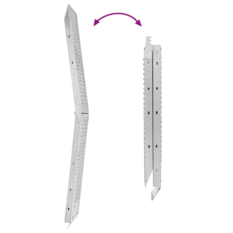 Laad Ramp 2 pcs Zilver 185 x 22,5 x 4,5 cm Gegalvaniseerd staal