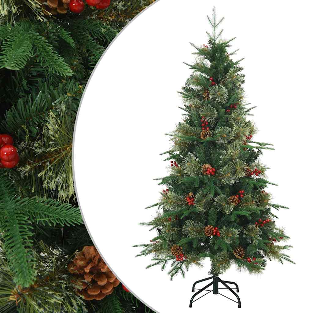 Kunstmatige Inklapbare Kerstboom Groen 120 cm PVC, PE en staal