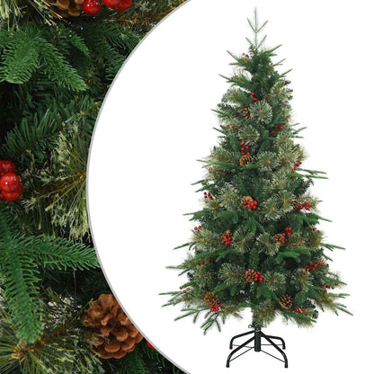 Kunstmatige Inklapbare Kerstboom Groen 120 cm PVC, PE en staal