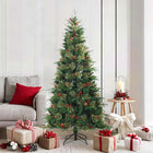 Kunstkerstboom 180 cm groen inklapbaar PVC PE staal