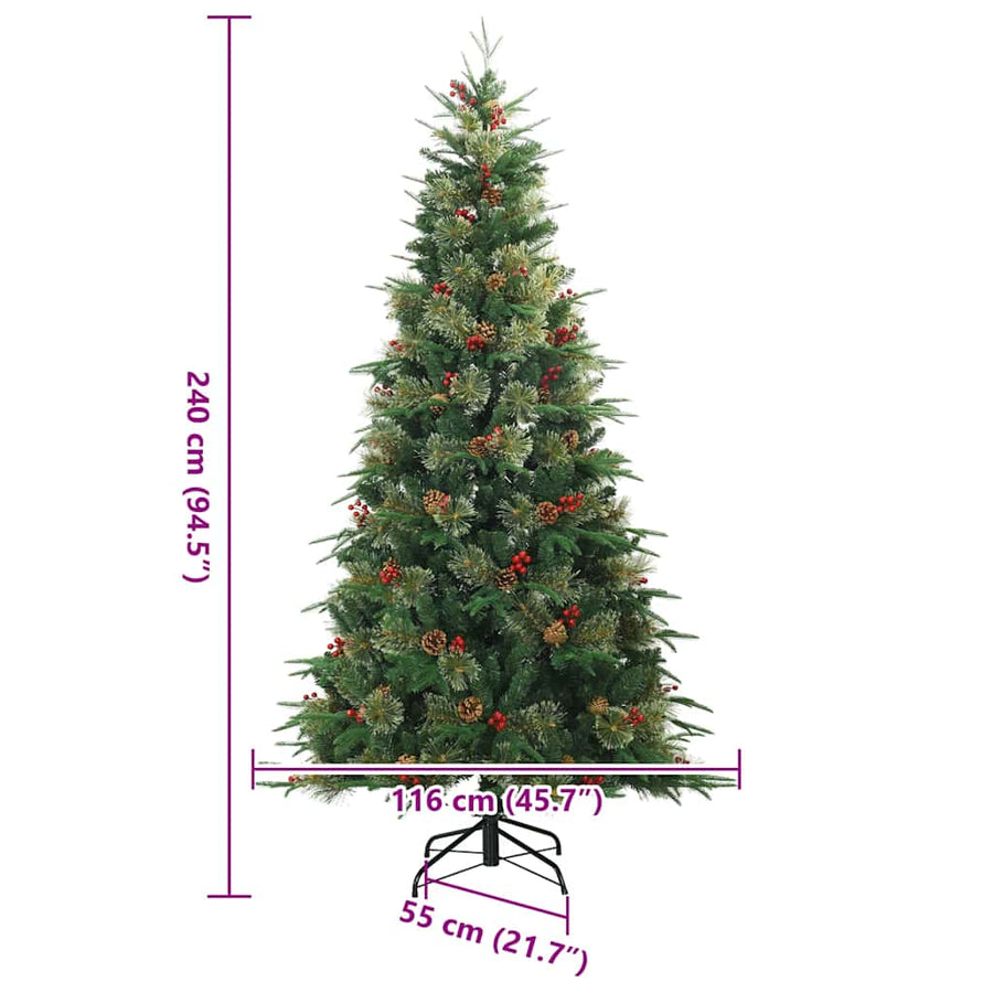 Kunstmatige Inklapbare Kerstboom Pvc, Pe En Staal 240 cm