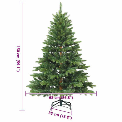 Kunstmatige Inklapbare Kerstboom Groen 150 cm PVC, PE en staal