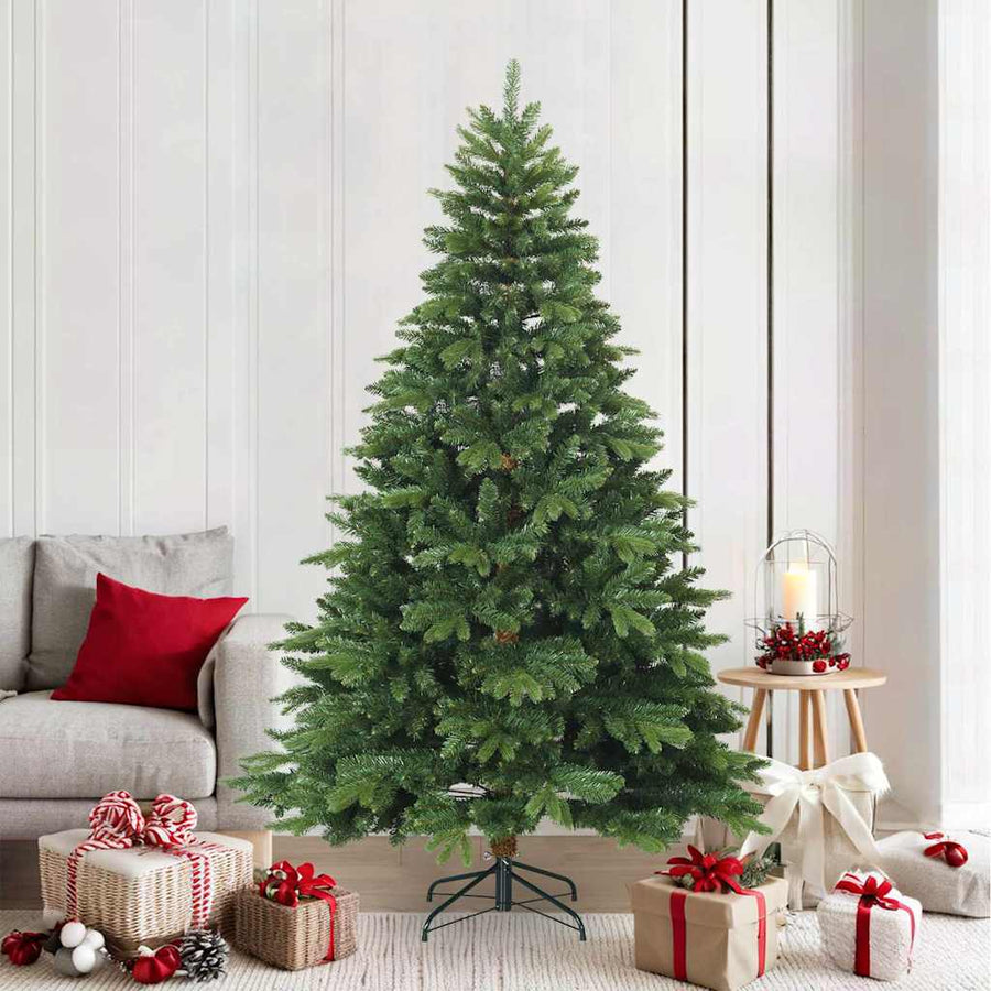 Kunstmatige Inklapbare Kerstboom Groen 210 cm PVC, PE en staal