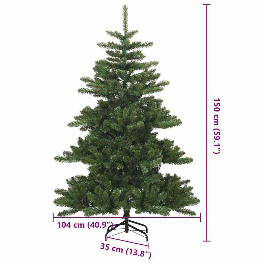 Kunstmatige Inklapbare Kerstboom Groen 150 cm PVC, staal