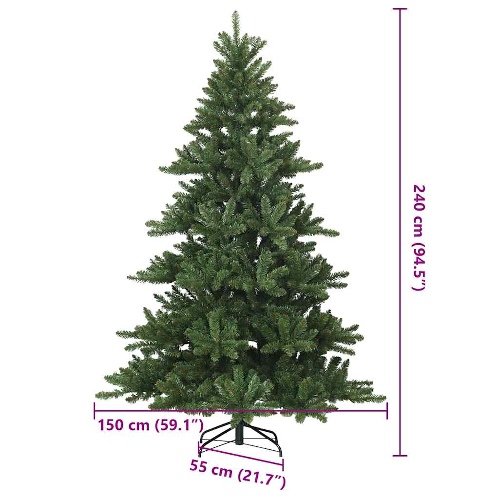 Kunstmatige Inklapbare Kerstboom Groen 240 Cm Pvc, Staal
