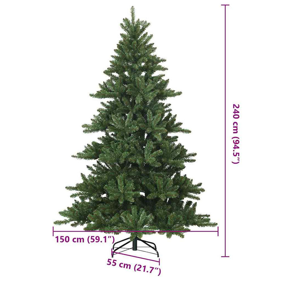 Kunstmatige Inklapbare Kerstboom Groen 240 Cm Pvc, Staal