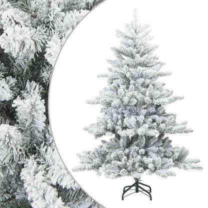 Moderne Kunststof Scharnierende Kerstboom Sneeuw Bedekt Wit