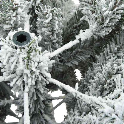 Moderne Kunststof Scharnierende Kerstboom Sneeuw Bedekt Wit