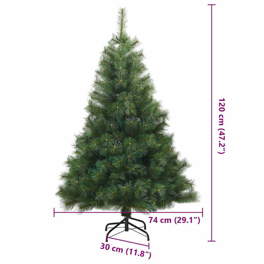 Kunstmatige Inklapbare Kerstboom Groen 120 cm PVC, staal