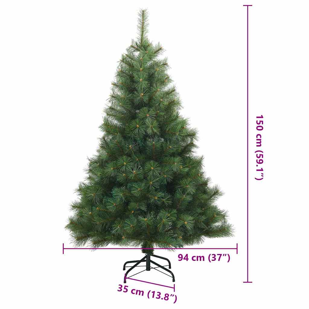 Kunstmatige Inklapbare Kerstboom Groen 150 cm PVC, staal