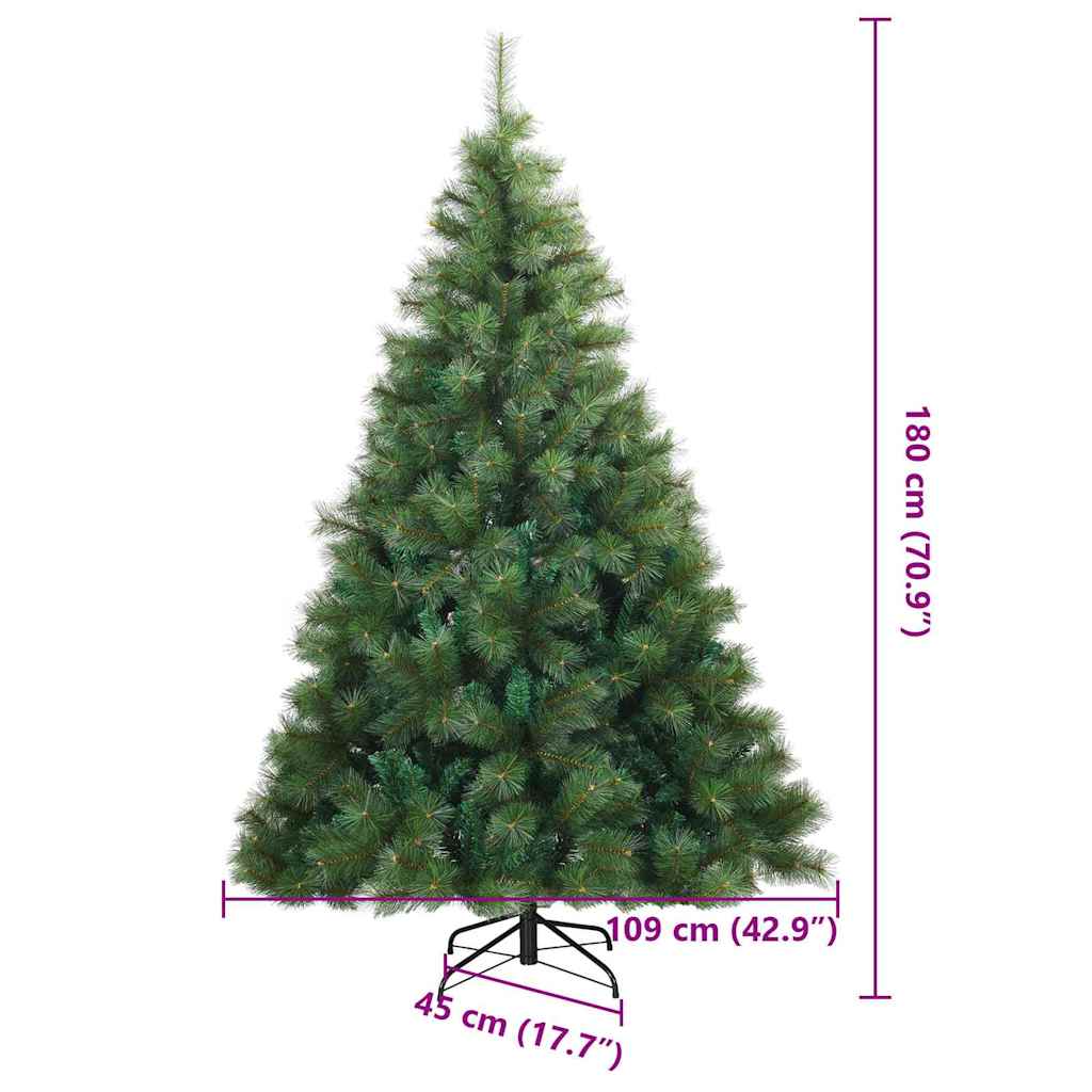Kunstmatige Inklapbare Kerstboom Groen 180 cm PVC, staal