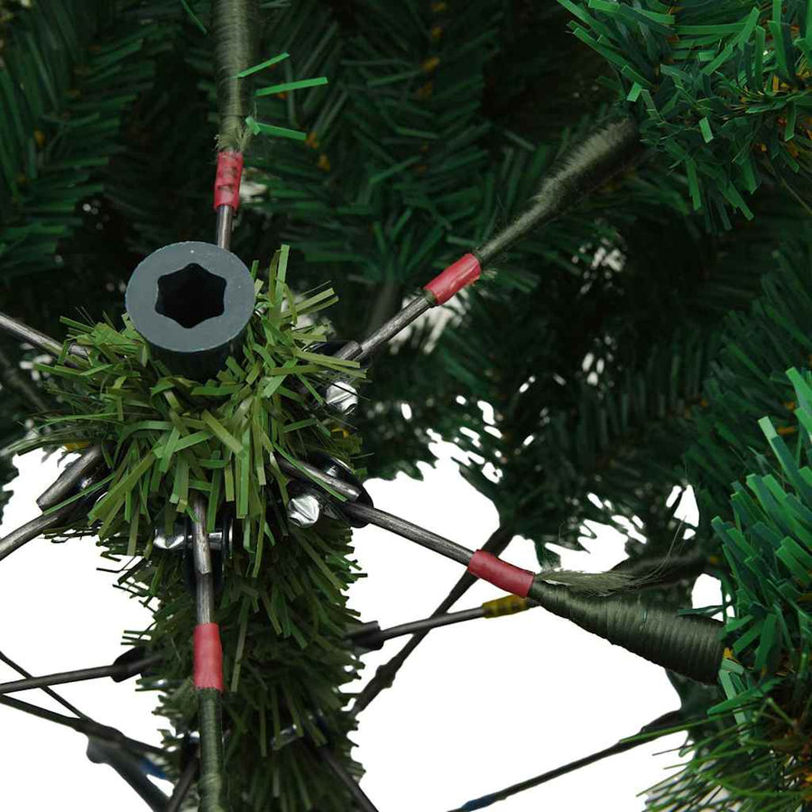 Kunstmatige Inklapbare Kerstboom Pvc, Staal 210 cm