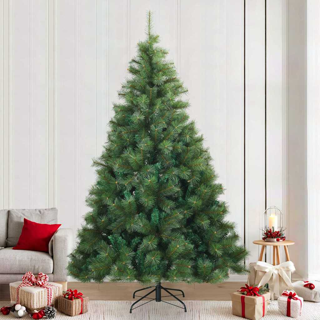 Kunstmatige Inklapbare Kerstboom Groen 240 cm PVC, staal