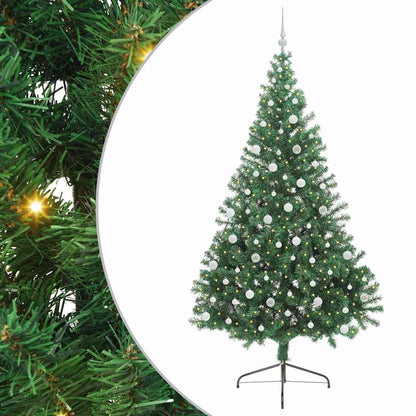 Kunstmatig Voorverlicht Kerstboom met 300 LED Groen 240 cm PVC