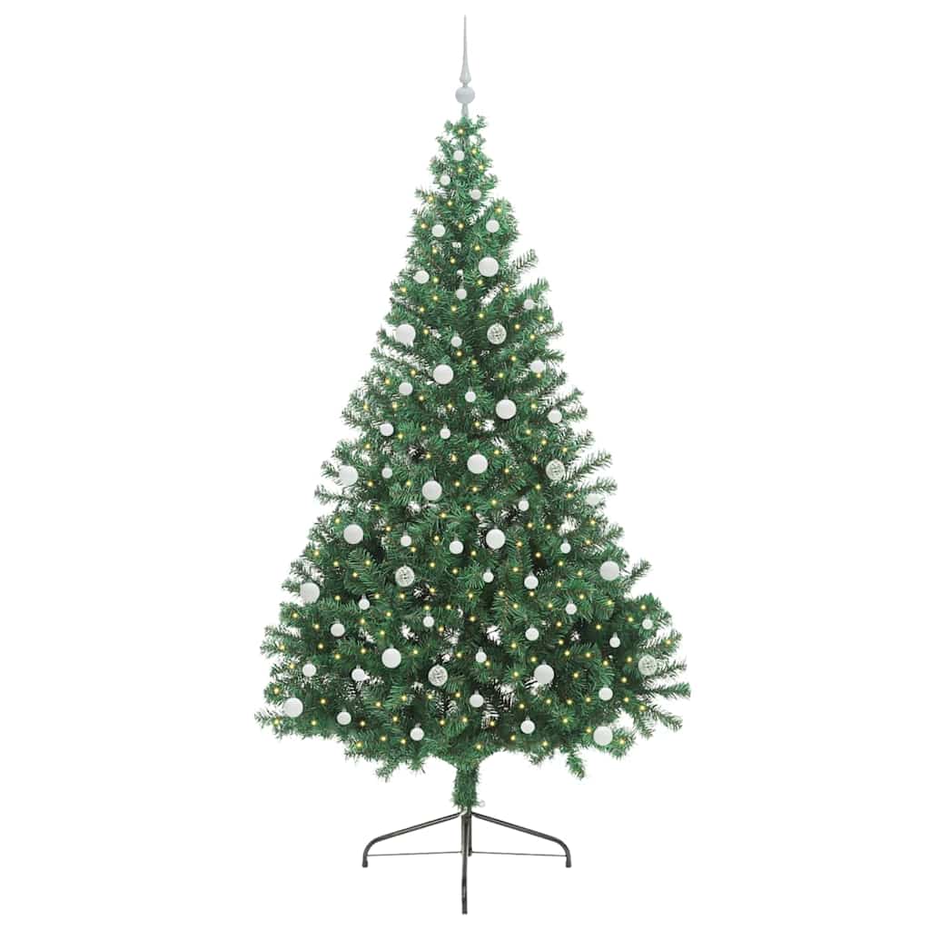 Kunstmatig Voorverlicht Kerstboom met 300 LED Groen 240 cm PVC