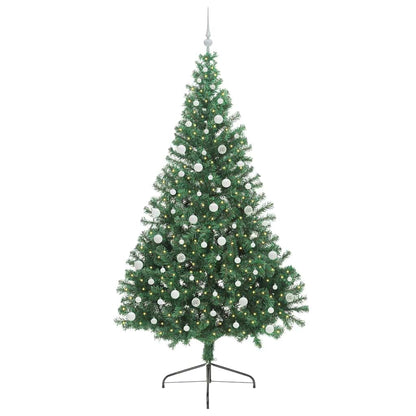 Kunstmatig Voorverlicht Kerstboom met 300 LED Groen 240 cm PVC