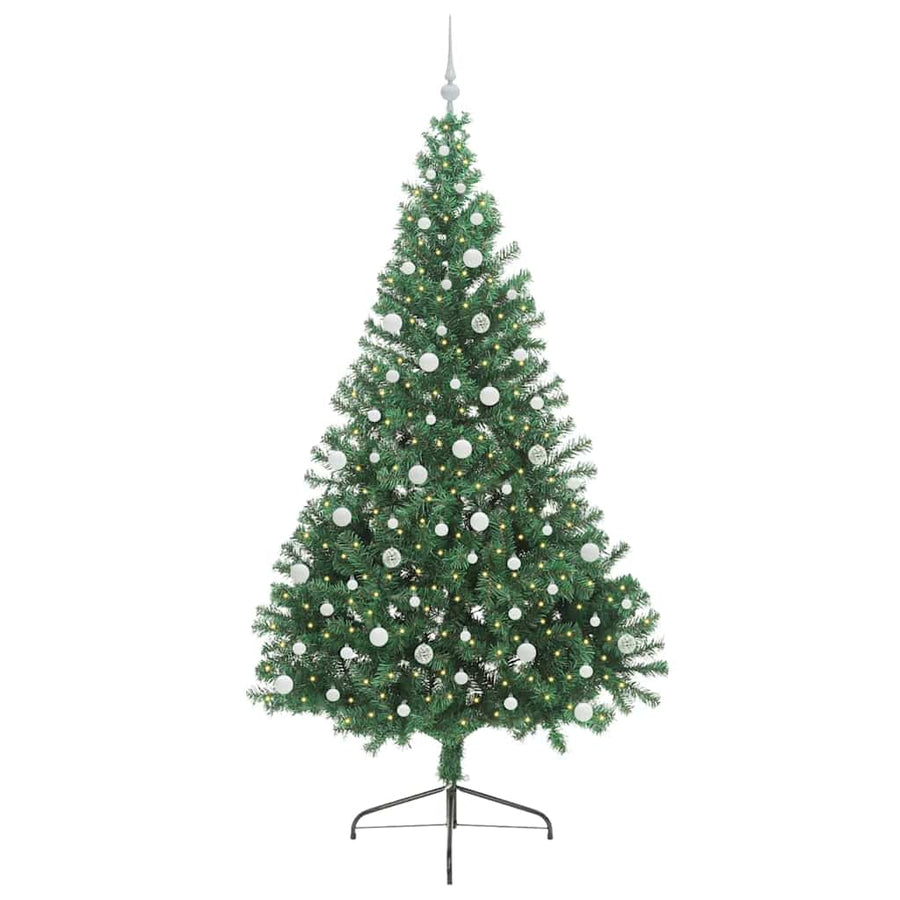 Kunstmatig Voorverlicht Kerstboom met 300 LED Groen 240 cm PVC