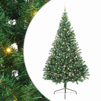 Kunstmatig Voorverlicht Kerstboom Groen 240 cm PVC