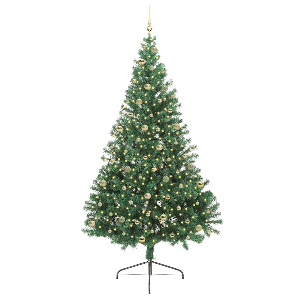 Kunstmatig Voorverlicht Kerstboom Groen 240 cm PVC