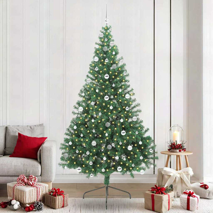 Kunstmatig Voorverlicht Kerstboom met 300 LED Groen 240 cm PVC