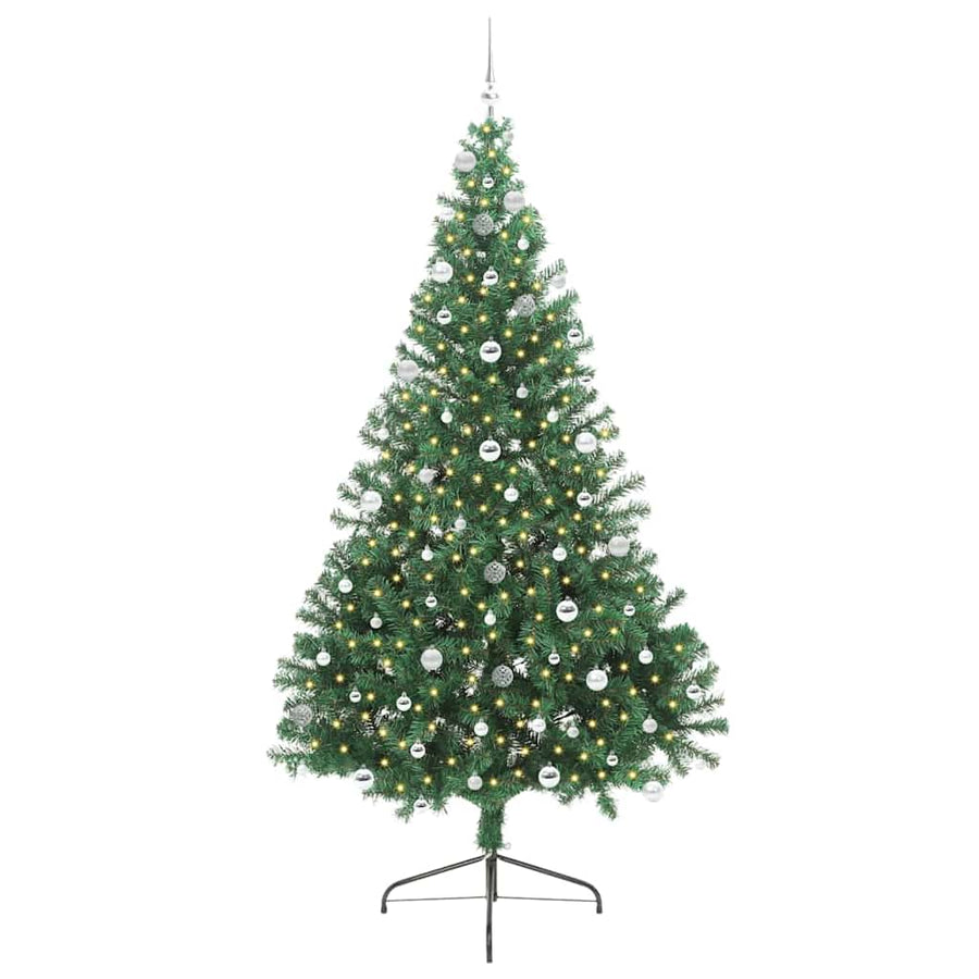 Kunstmatig Voorverlicht Kerstboom met 300 LED Groen 240 cm PVC