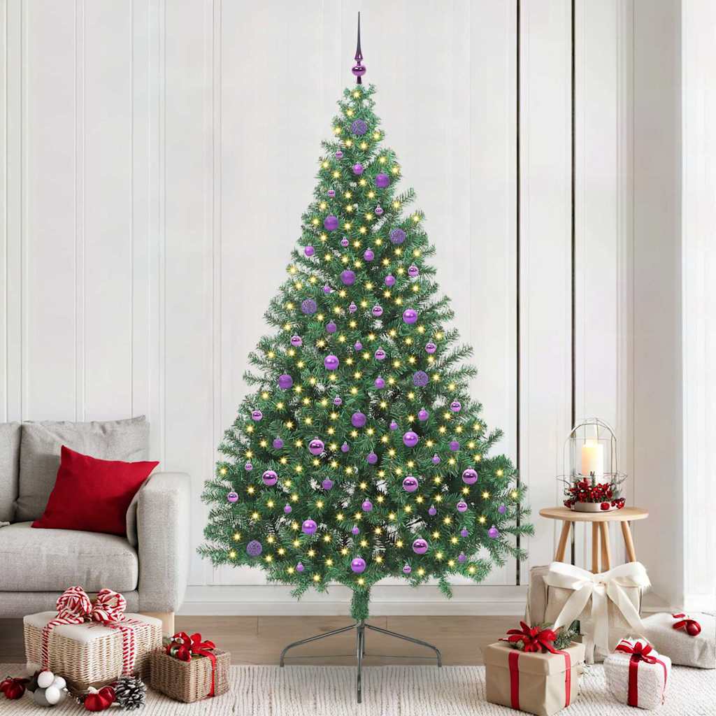 Kunstmatig Voorverlicht Kerstboom met 300 LED Groen 240 cm PVC