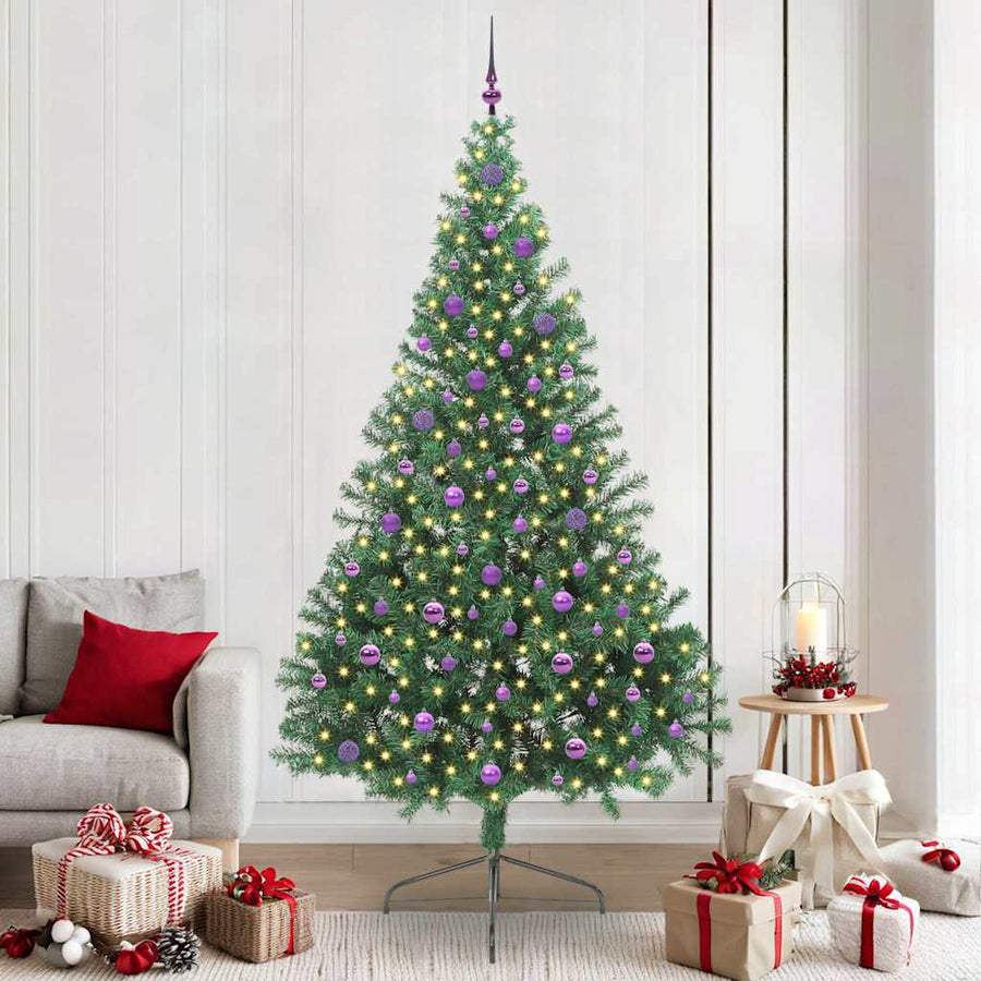 Kunstmatig Voorverlicht Kerstboom met 300 LED Groen 240 cm PVC