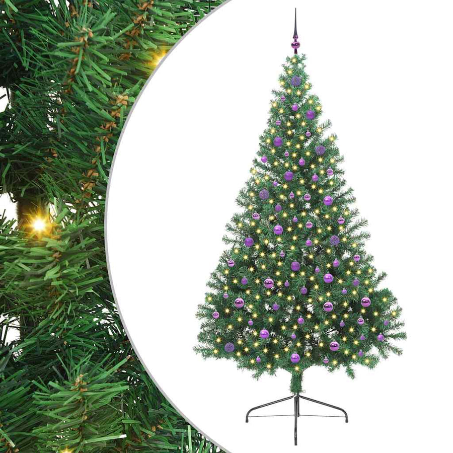Kunstmatig Voorverlicht Kerstboom met 300 LED Groen 240 cm PVC