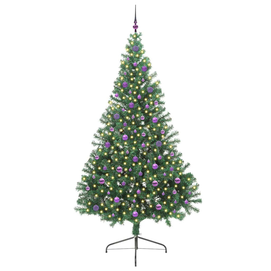 Kunstmatig Voorverlicht Kerstboom met 300 LED Groen 240 cm PVC