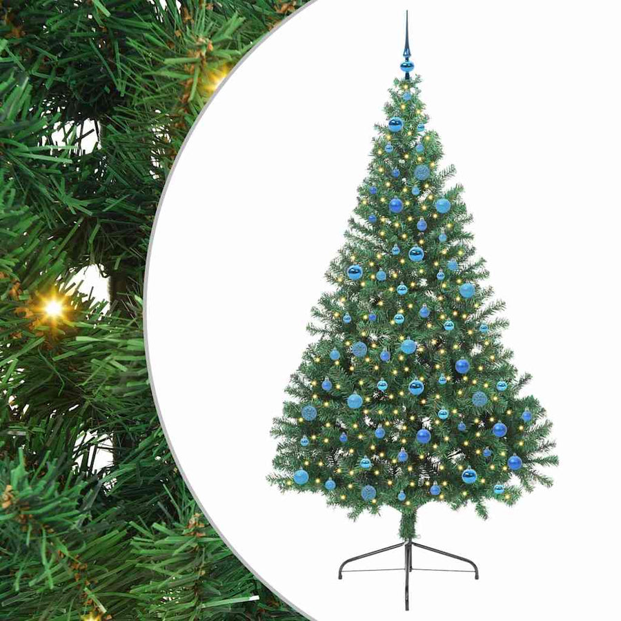 Kunstmatig Voorverlicht Kerstboom met 300 LED Groen 240 cm PVC