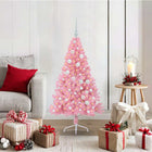 Kerstboom 120 cm roze met 150 LED PVC