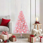 Kerstboom 120 cm roze met 150 LED PVC