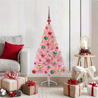 Artificial Pre-Lit Christmas Tree with 150 Pink LEDs 120 cm PVC