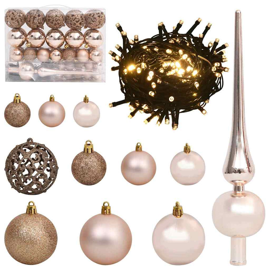 Kunstmatig Voorverlicht Kerstboom met 150 LED Roze 150 cm PVC