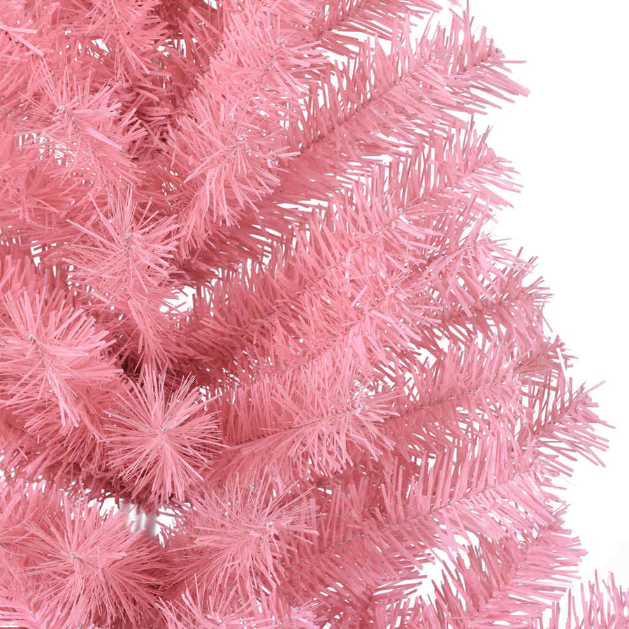 Kunstmatig Voorverlicht Kerstboom met 150 LED Roze 150 cm PVC