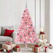 Kunstkerstboom 180 cm roze PVC met 300 LED